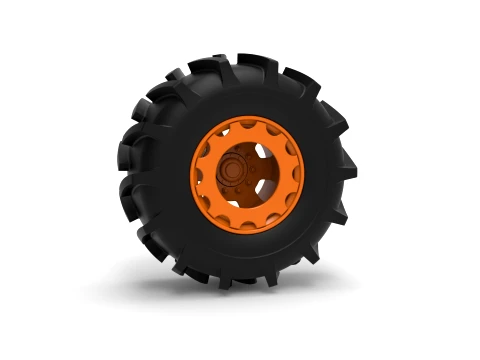 Wheel of Redneck Rave Mud truck Version 2 Scale 1 to 25 3D Print Model