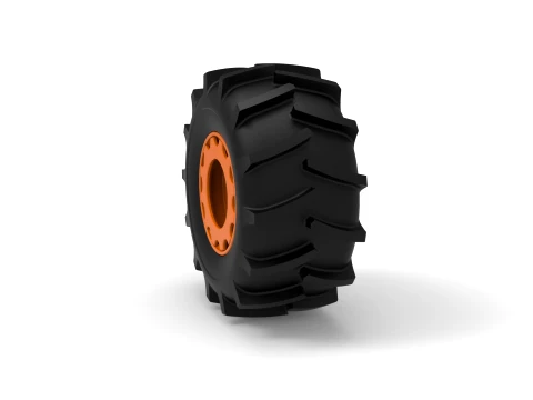 Wheel of Redneck Rave Mud truck Version 2 Scale 1 to 25 3D Print Model