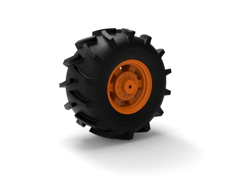Wheel of Redneck Rave Mud truck Version 2 Scale 1 to 25 3D Print Model