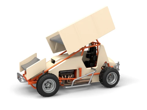 Winged Sprint car for Ice Scale 1 to 25 3D Print Model