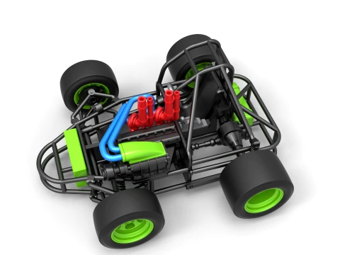 Concept crazy kart Scale 1 to 25 3D Print Model