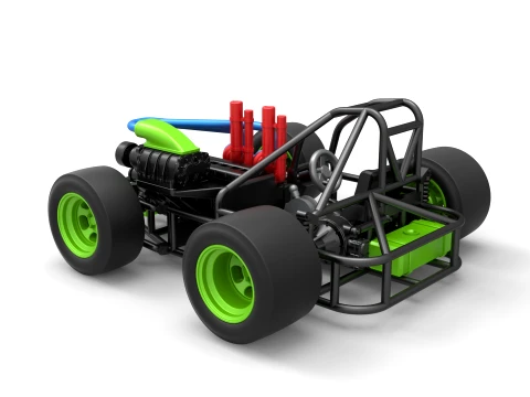 Concept crazy kart Scale 1 to 25 3D Print Model