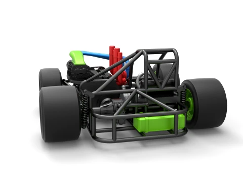 Concept crazy kart Scale 1 to 25 3D Print Model