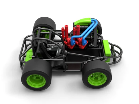 Concept crazy kart Scale 1 to 25 3D Print Model