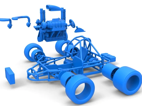 Concept crazy kart Scale 1 to 25 3D Print Model