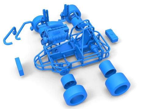 Concept crazy kart Scale 1 to 25 3D Print Model