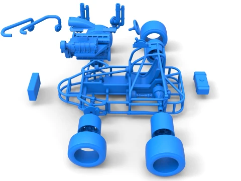Concept crazy kart Scale 1 to 25 3D Print Model