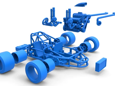 Concept crazy kart Scale 1 to 25 3D Print Model