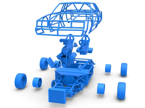 Exo car Scale 1 to 25 3D Print Model