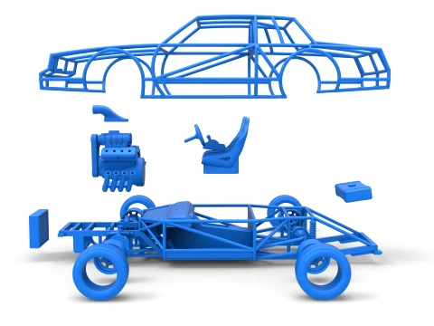 Exo car Scale 1 to 25 3D Print Model