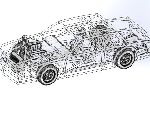 Exo car Scale 1 to 25 3D Print Model