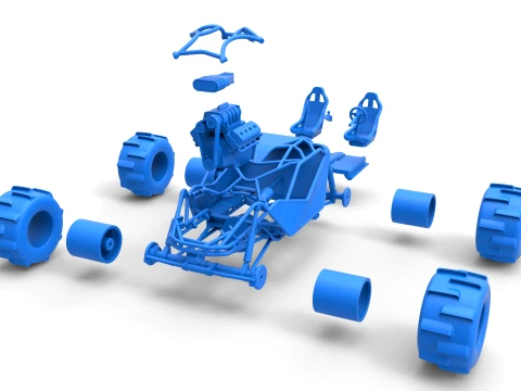 Formula Off Road Version 1 Scale 1 to 25 3D Print Model