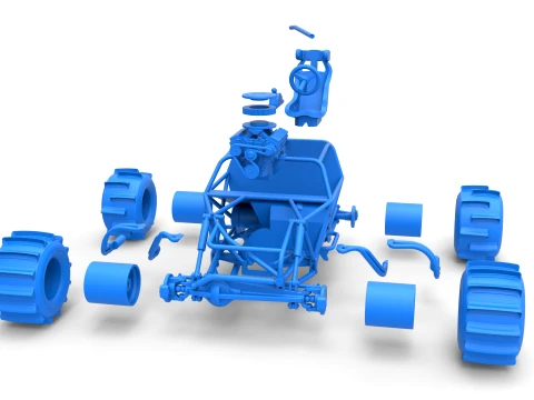 Formula Off Road Version 2 Base Scale 1 to 25 3D Print Model