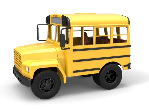 Fun short School bus Scale 1 to 25 3D Print Model