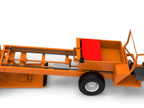 Garden Tractor pulling sled Scale 1 to 25 3D Print Model