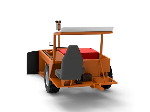 Garden Tractor pulling sled Scale 1 to 25 3D Print Model