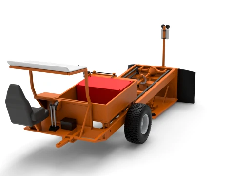 Garden Tractor pulling sled Scale 1 to 25 3D Print Model