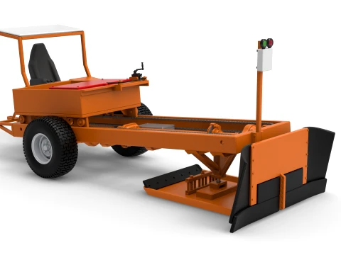 Garden Tractor pulling sled Scale 1 to 25 3D Print Model