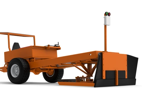 Garden Tractor pulling sled Scale 1 to 25 3D Print Model