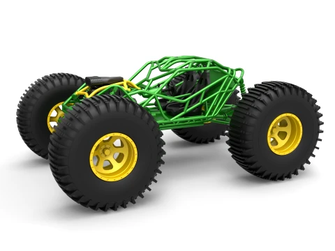 Rock bouncer on low-pressure wheels Scale 1 to 25 3D Print Model