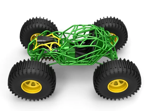Rock bouncer on low-pressure wheels Scale 1 to 25 3D Print Model