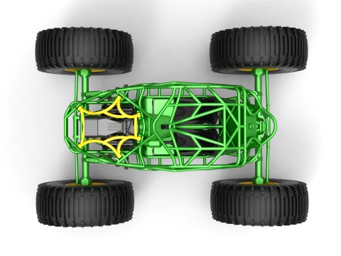Rock bouncer on low-pressure wheels Scale 1 to 25 3D Print Model