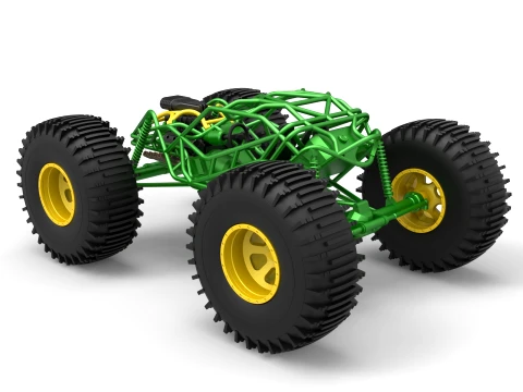 Rock bouncer on low-pressure wheels Scale 1 to 25 3D Print Model