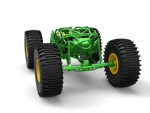 Rock bouncer on low-pressure wheels Scale 1 to 25 3D Print Model