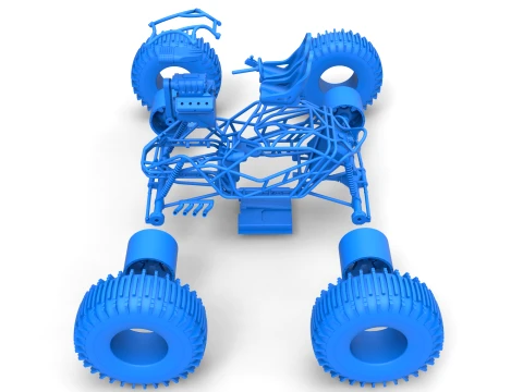 Rock bouncer on low-pressure wheels Scale 1 to 25 3D Print Model