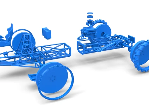 Swamp buggy Base Scale 1 to 25 3D Print Model