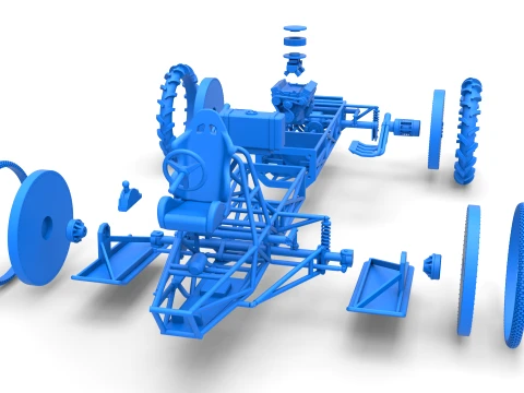 Swamp buggy Base Scale 1 to 25 3D Print Model