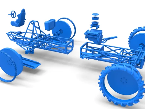 Swamp buggy Base Scale 1 to 25 3D Print Model
