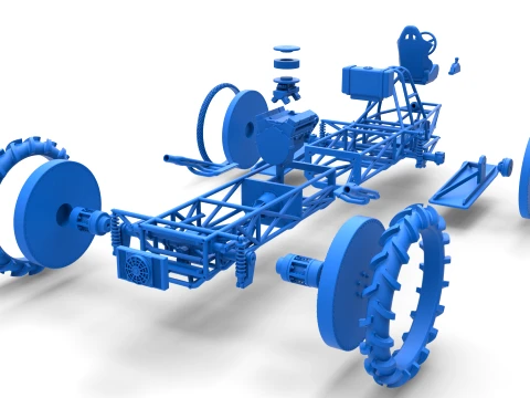 Swamp buggy Base Scale 1 to 25 3D Print Model