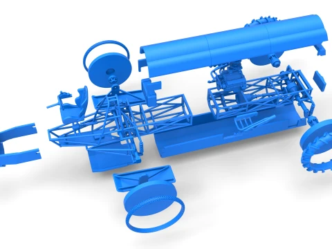 Swamp buggy Scale 1 to 25 3D Print Model