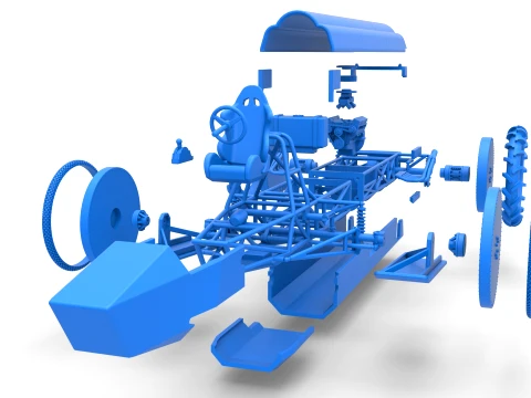 Swamp buggy Scale 1 to 25 3D Print Model