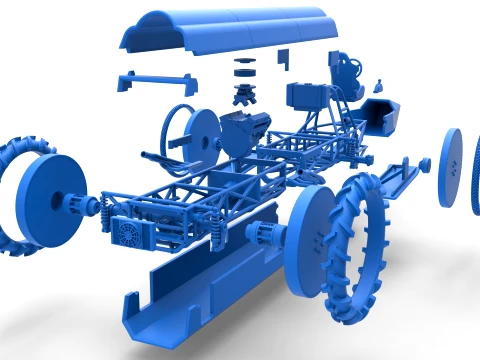 Swamp buggy Scale 1 to 25 3D Print Model