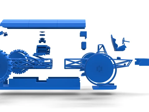 Swamp buggy Scale 1 to 25 3D Print Model