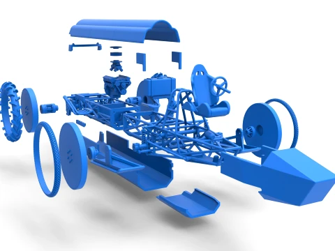 Swamp buggy Scale 1 to 25 3D Print Model