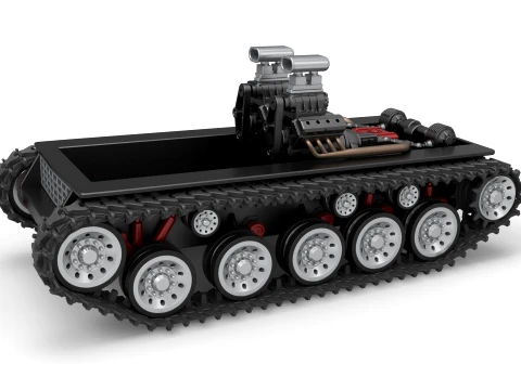Vintage Monster tank Base Version 2 Scale 1 to 25 3D Print Model