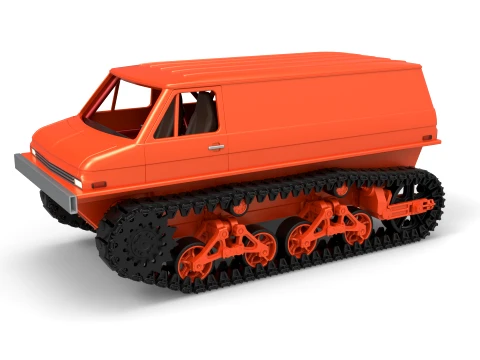 Vintage Monster tank Version 3 Scale 1 to 25 3D Print Model