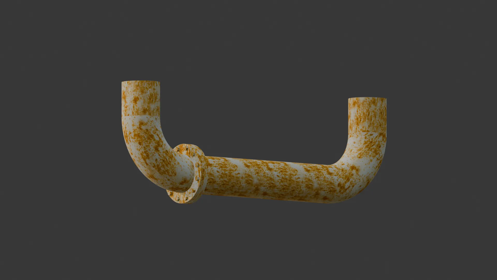 Game-Ready Rusted Industrial Ceiling Pipe 8in GLB 3D Model .c4d .max .obj .3ds .fbx .stl .blend 