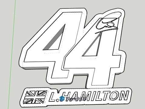 Hamilton keychain 3D Print Model