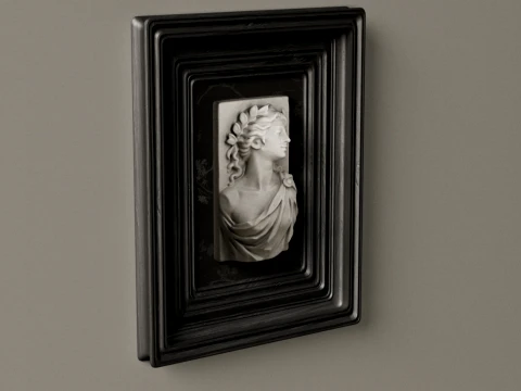 Female Bas Relief Wall Decor 3D Model