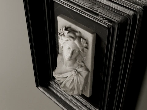 Female Bas Relief Wall Decor 3D Model