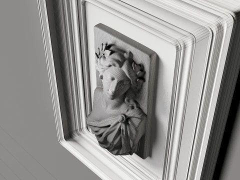 Female Bas Relief Wall Decor 3D Model