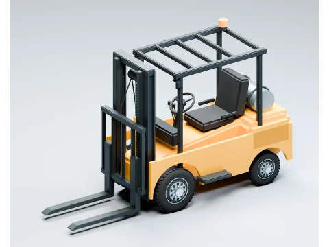 Karşı Dengelemeli Forklift Depo Aracı PBR 2K 3D Model