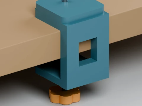 Webcam Camera Desk Clamp with Quarter Inch Mount Model do druku 3D