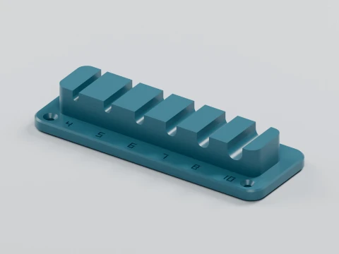 Desk Cable Organizer with Six Size Marked Channels Modelo de impresión 3D