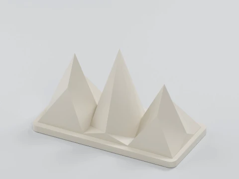 Low Poly Mountain Landscape Desktop Sculpture Modelo de Impressão 3D