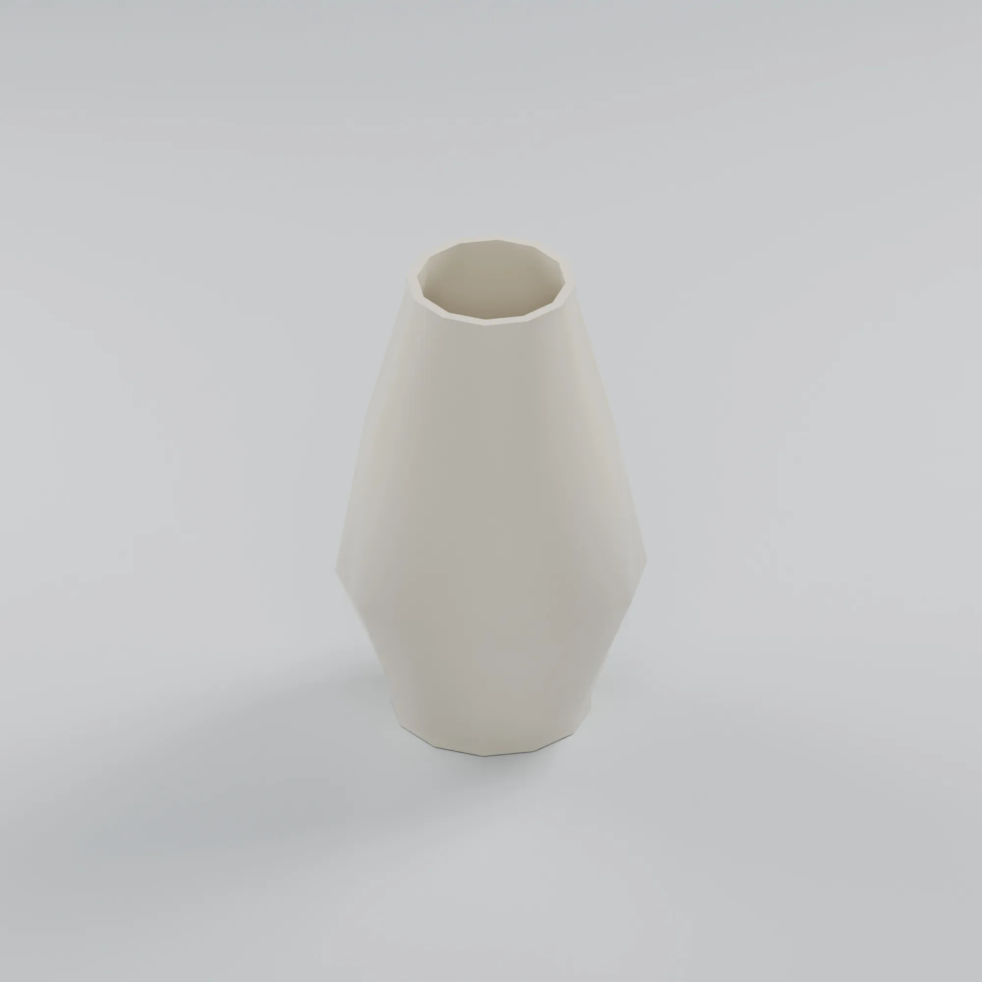 Geometric Faceted Vase for Dry Decorative Stems 3D Print Model .c4d .max .obj .3ds .fbx .stl .blend 